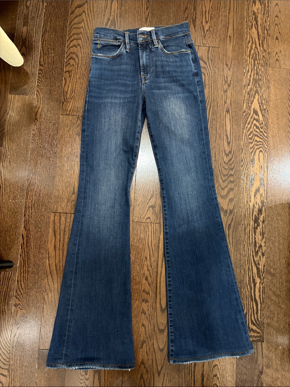 Frame Denim Dark Blue Flare Jeans